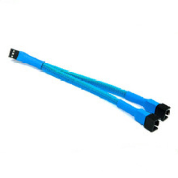 15cm 3pin Y-Splitter Sleeved Fan Extention Cable